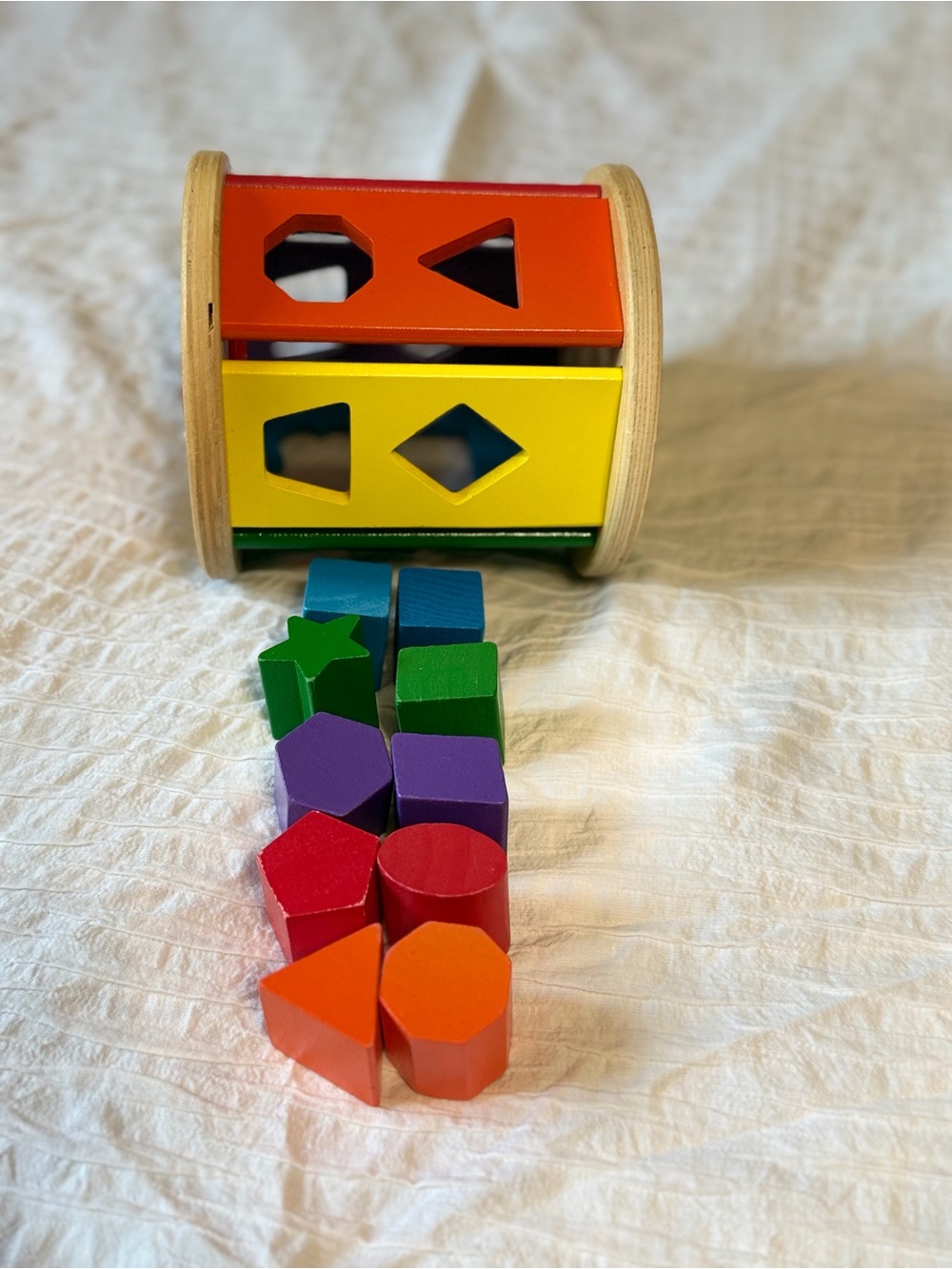 Melissa & Doug Wooden Shape Sorter Toy – Colorful Blocks